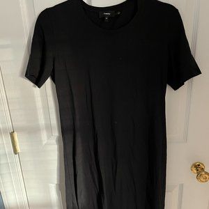 Theory Black T-shirt Dress